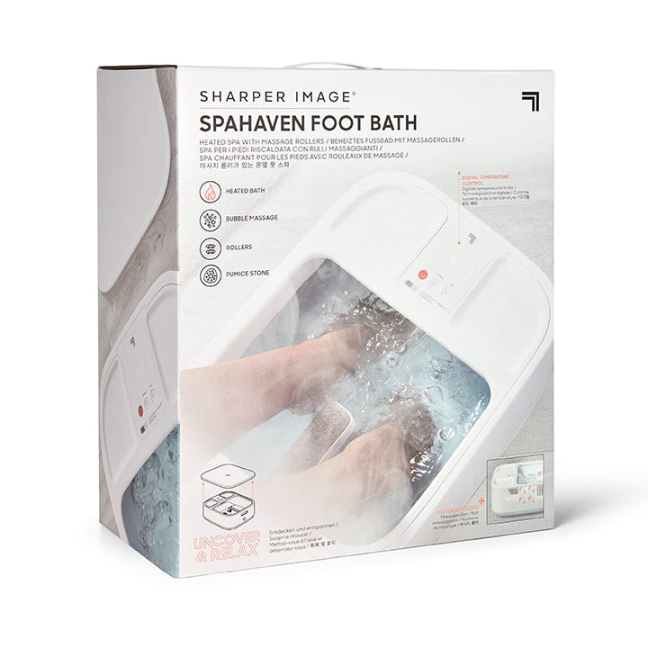 Sharper Image fotbad med värme och LCD-display