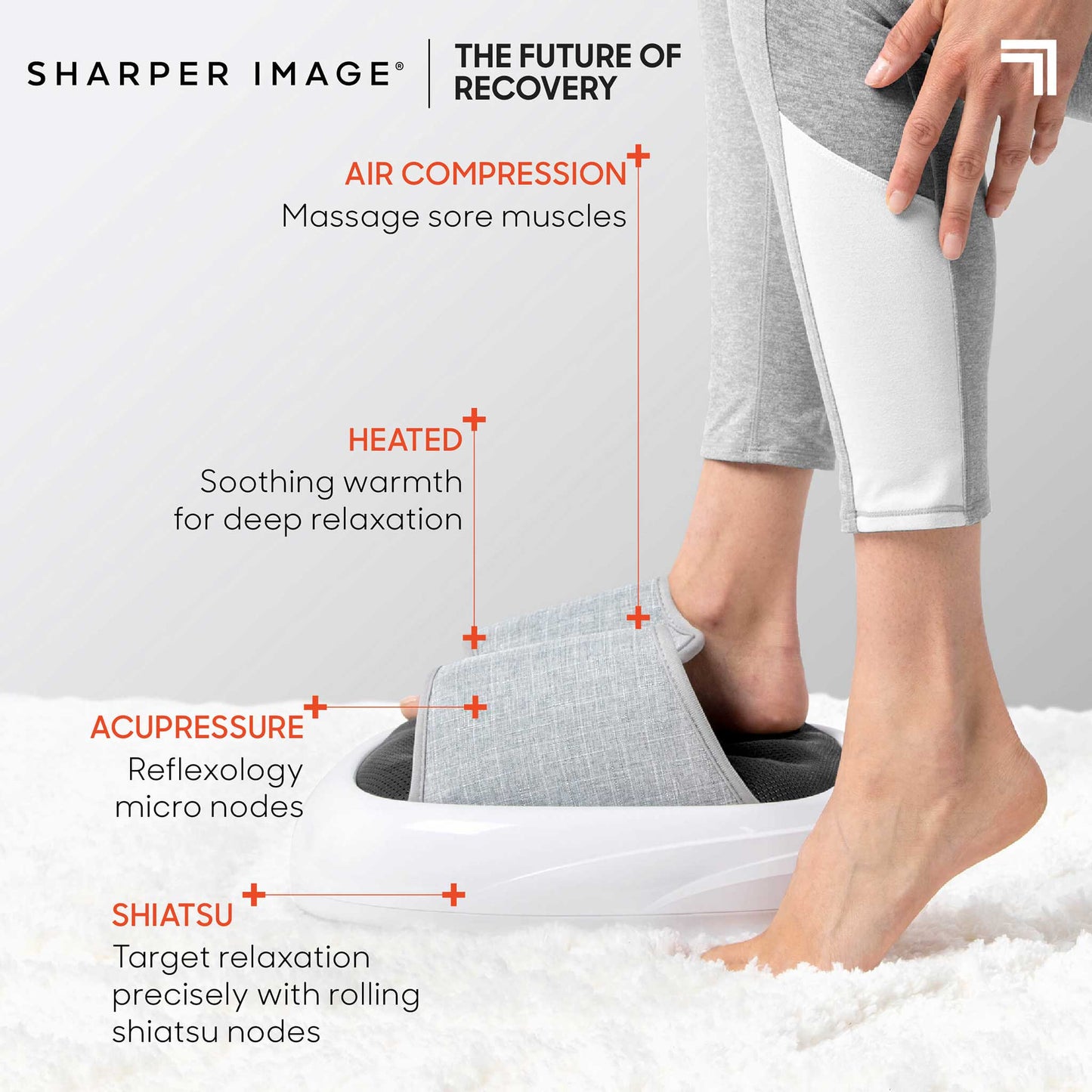 Sharper Image fotmassage med Shiatsu